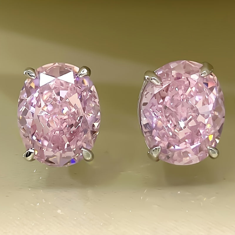 Timeless White Gold Zirconia Earrings