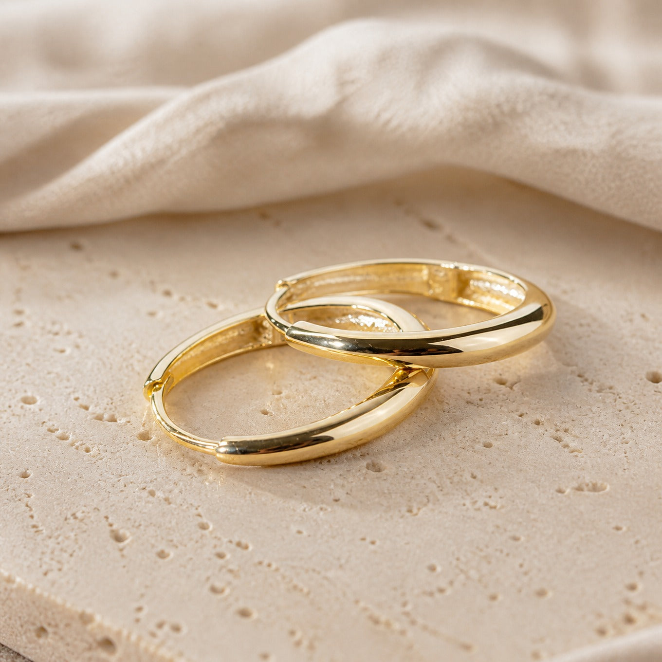 Refined Oval Hoop Earrings