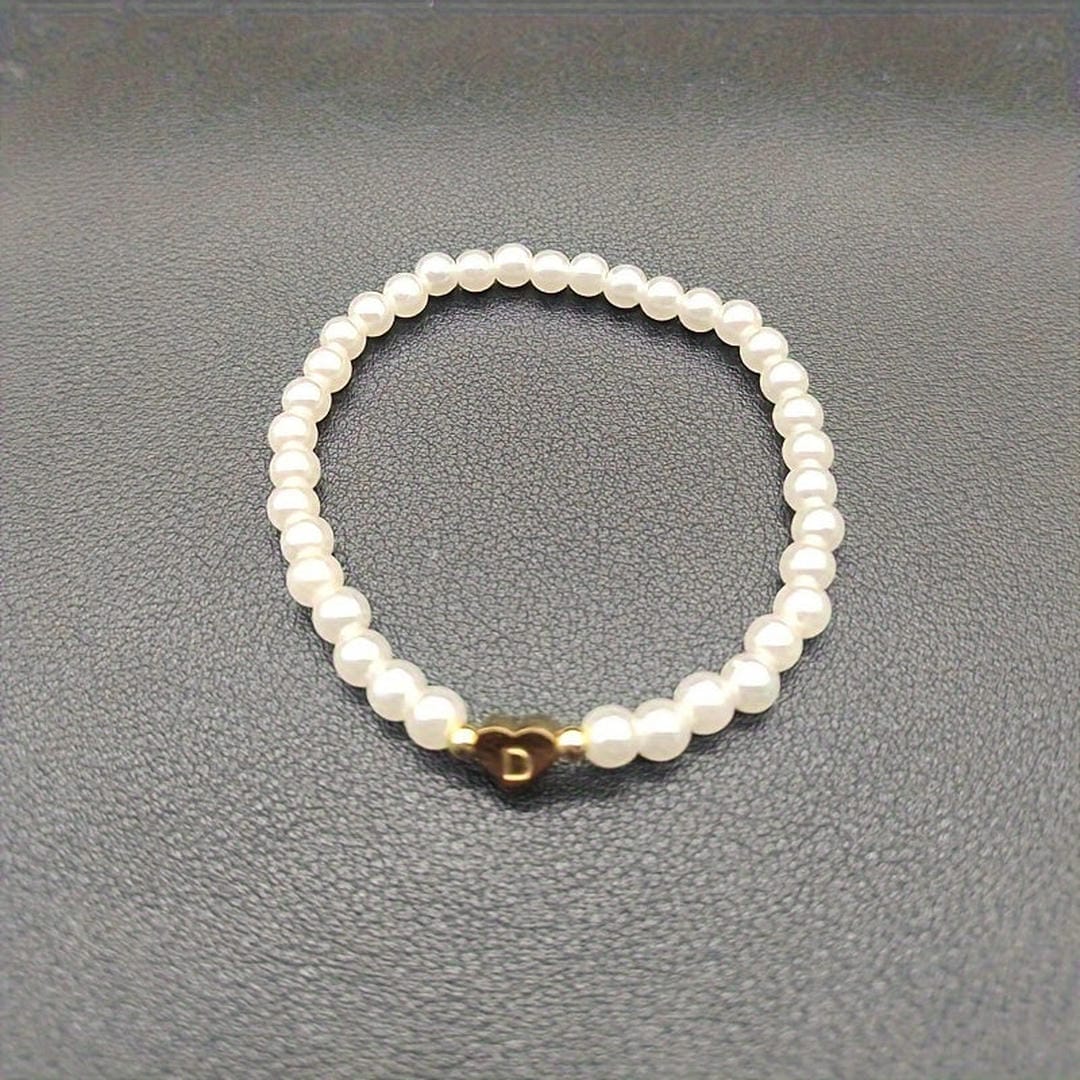 A-Z Pearl Beaded Bracelet