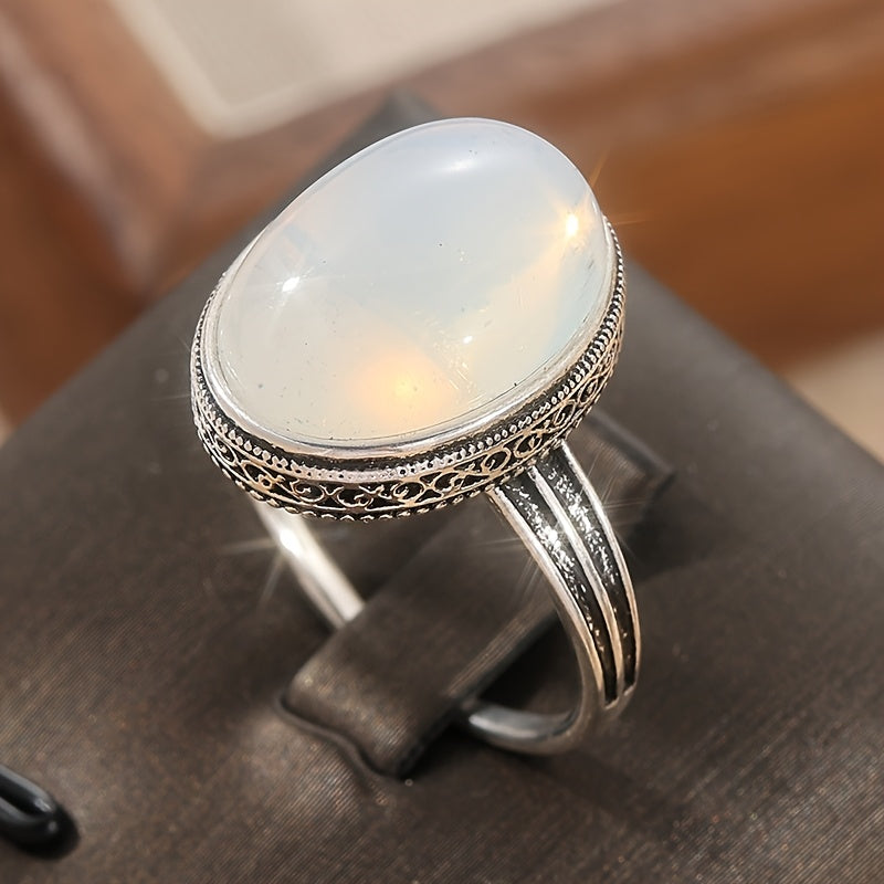 Vintage Moonstone Oval Statement Ring
