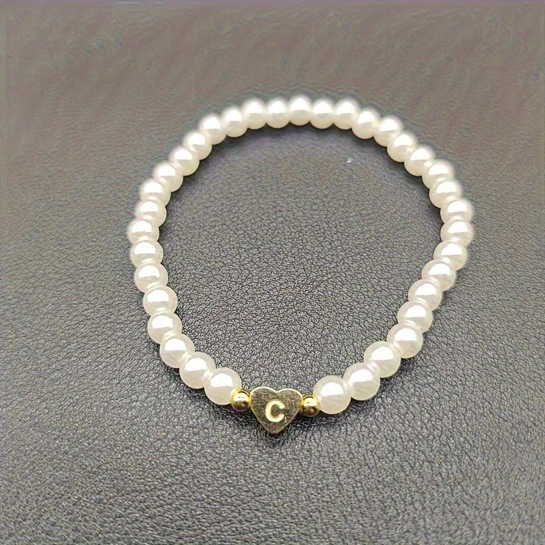 A-Z Pearl Beaded Bracelet