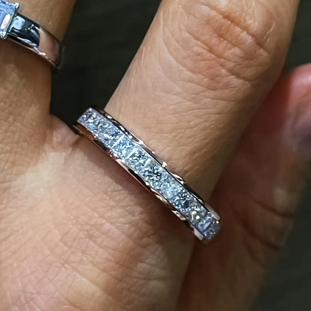 Princess Titanium Eternity Band