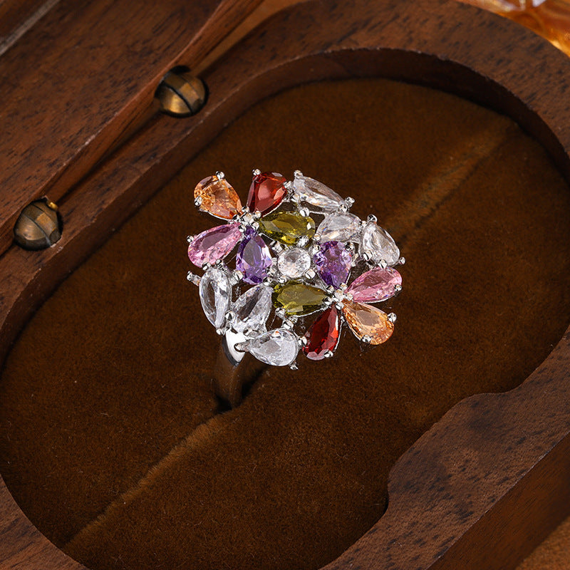 Multicolor Petal Bloom Ring