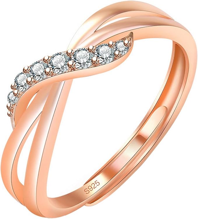 Unique Geometric Pearls Rose Gold Ring