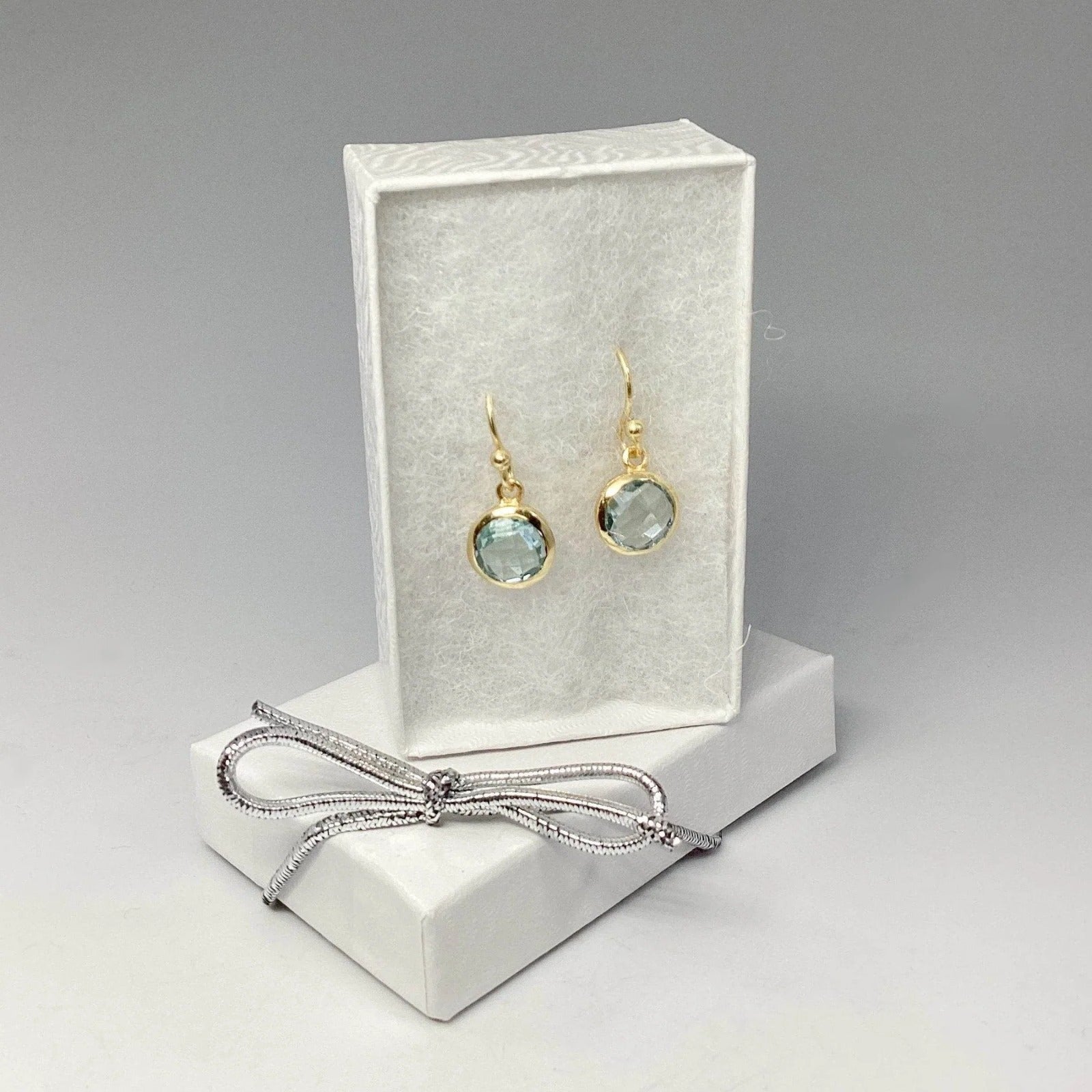 Chic Blue Crystal Earrings