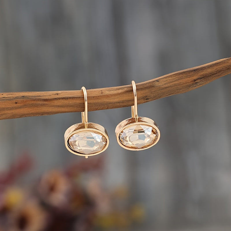 Luxurious Golden Hoop Resin Earrings