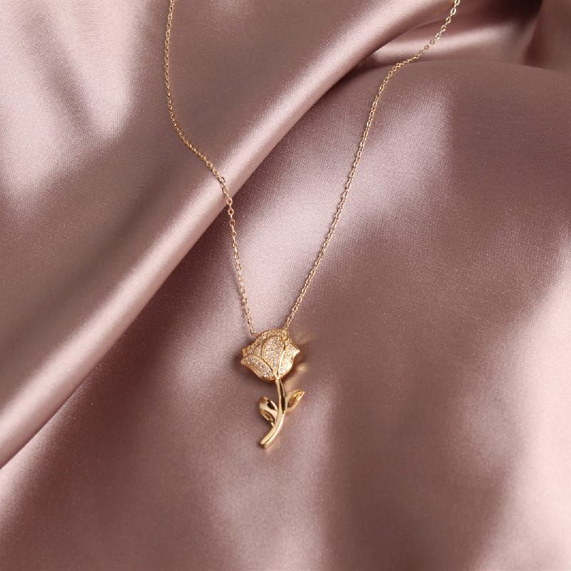Eternal Floral Rose Necklace
