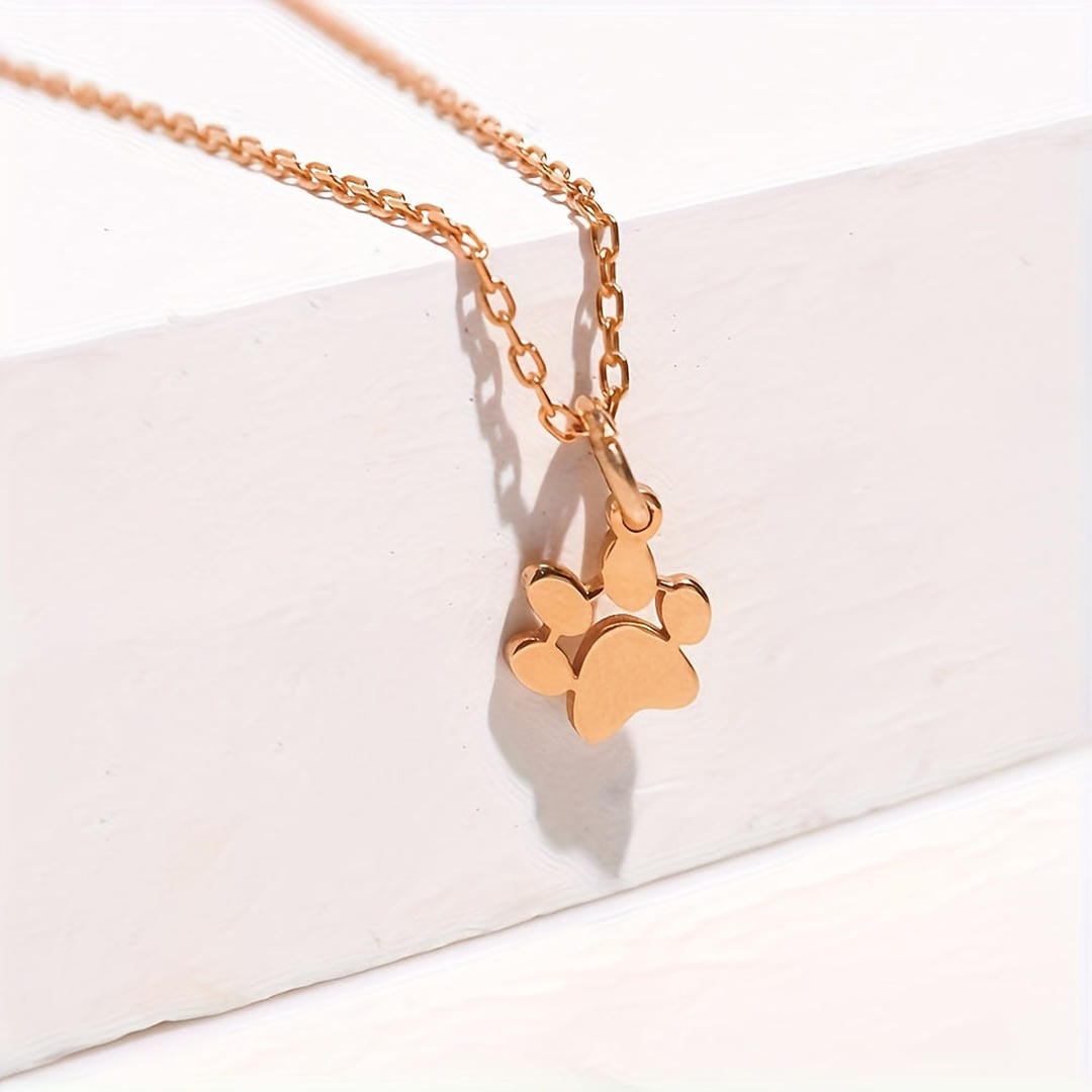 Rose Gold Paw Forever Necklace