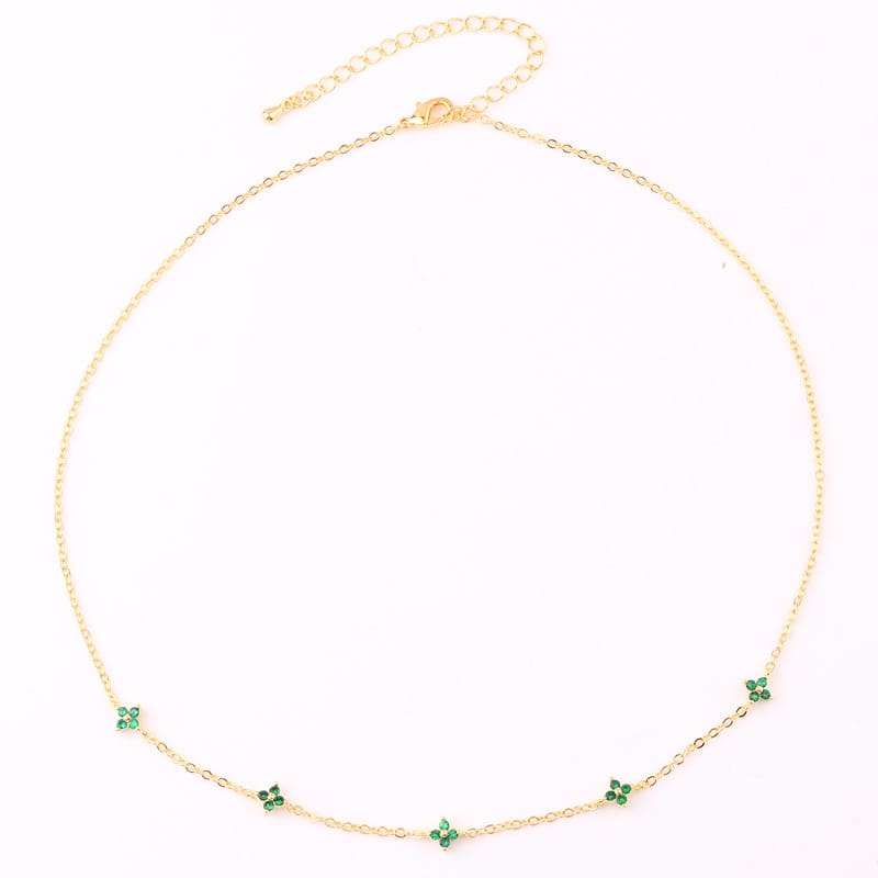 Emerald Spark Charm Necklace