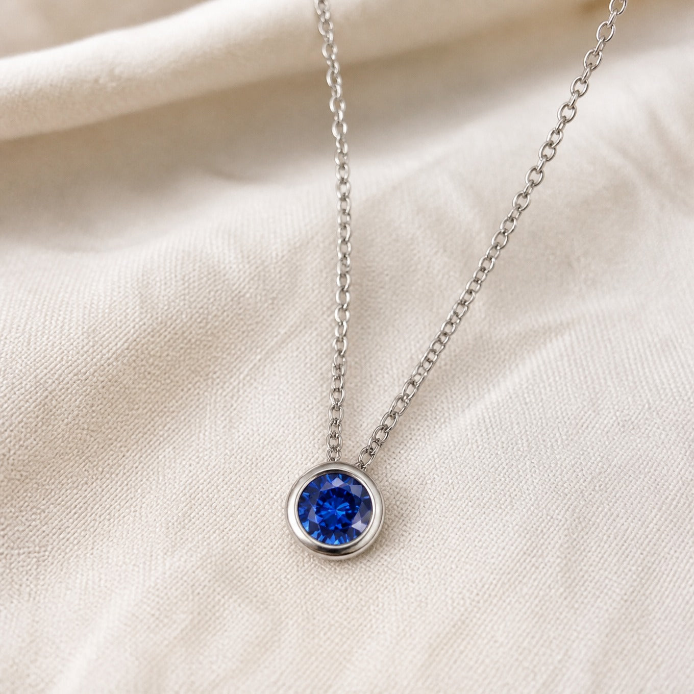Sapphire Gemstone Pendant Necklace