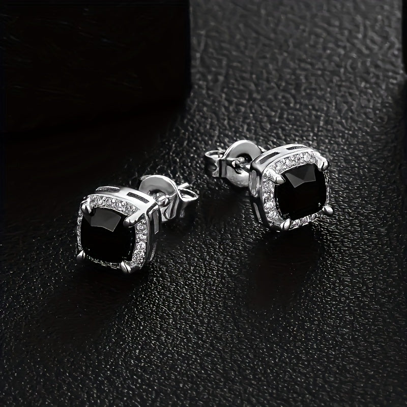 Iced Chics Square Stud Zirconia Earrings