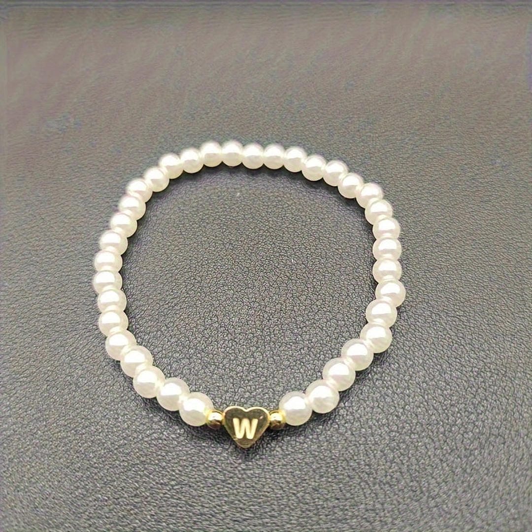 A-Z Pearl Beaded Bracelet