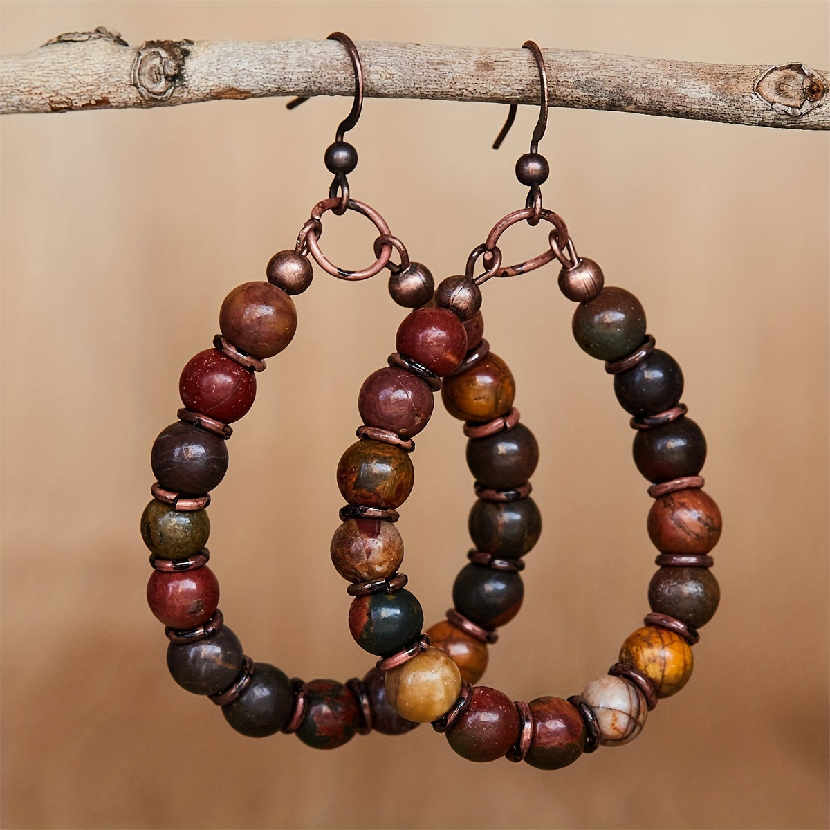 Vintage Creative Teardrop Bead Earrings