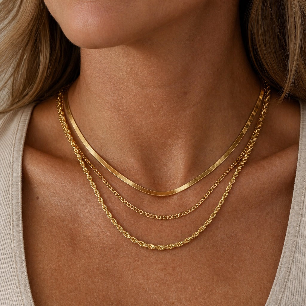 Sovereign Layered Gold Necklace