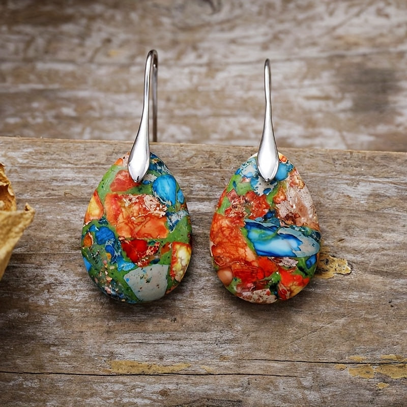 Vibrant Emperor Stone Earrings