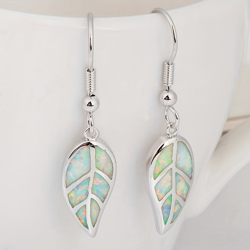 Minimalist Bohemian Leaf Inlays Earrings