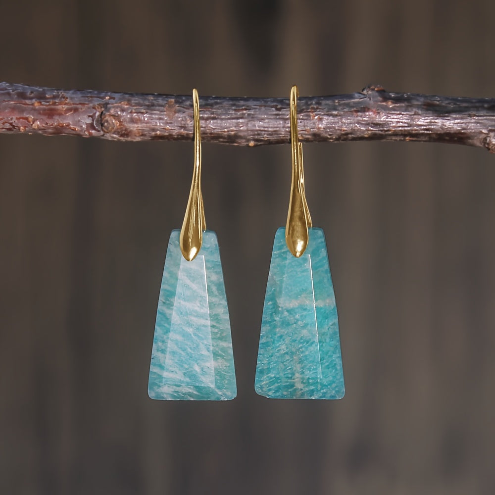Boho Geometric Stone Drop Earrings