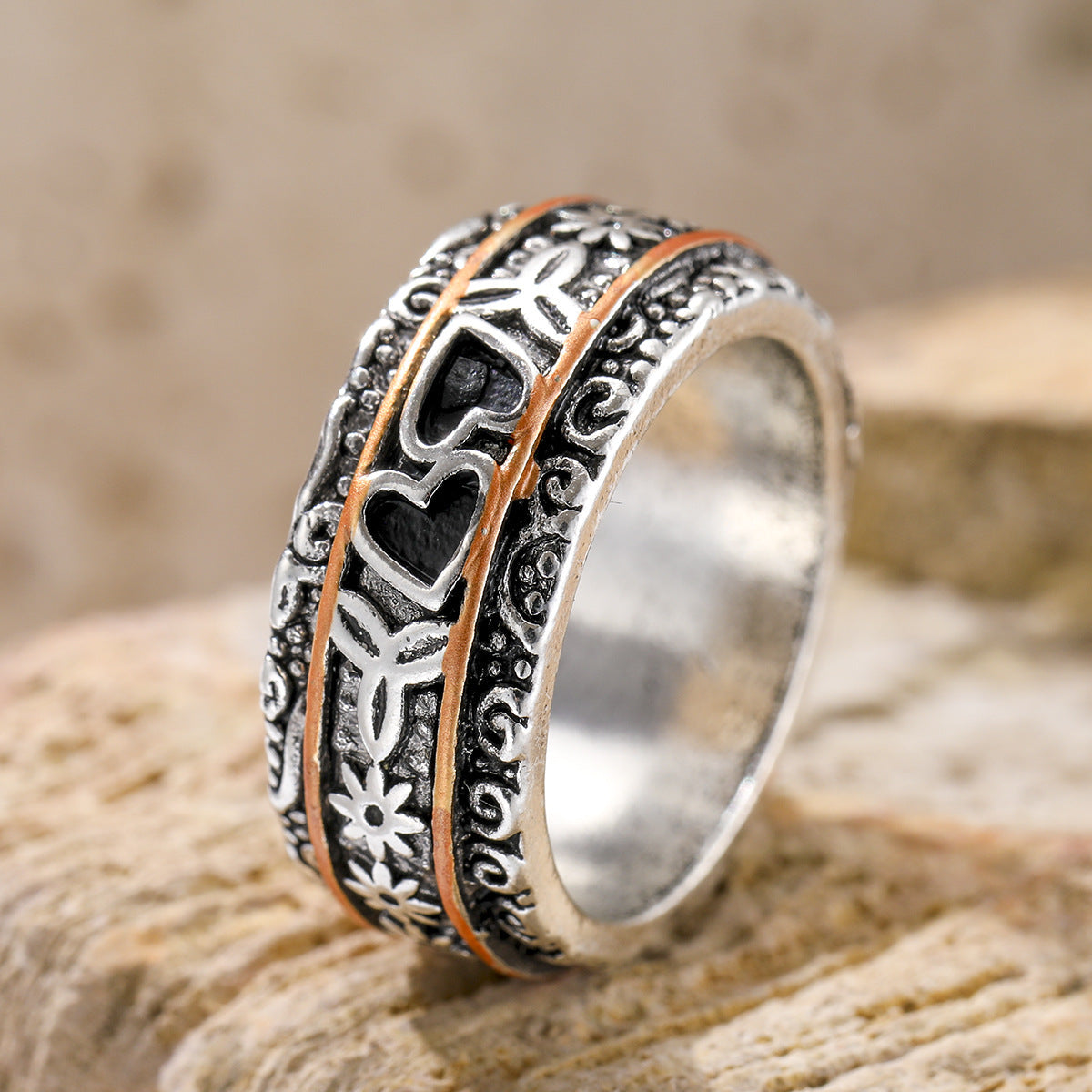 Engraved Silver Heritage Ring
