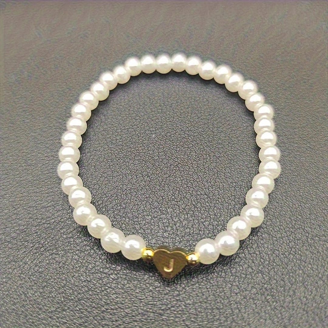 A-Z Pearl Beaded Bracelet