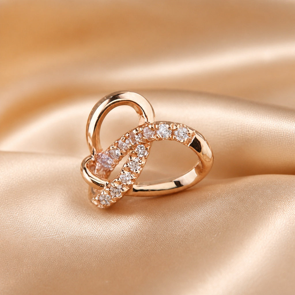 White Gold Zirconia Geometric Stud Earrings
