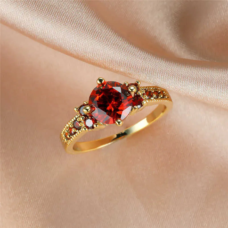 Royal Round Solitaire Accent Ring