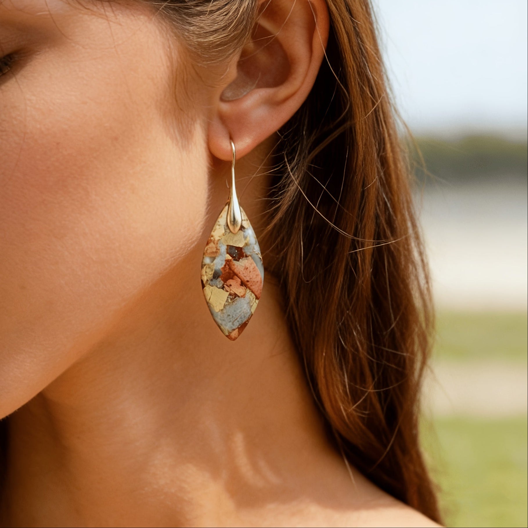 Vintage Boho Marquise Dangle Earrings