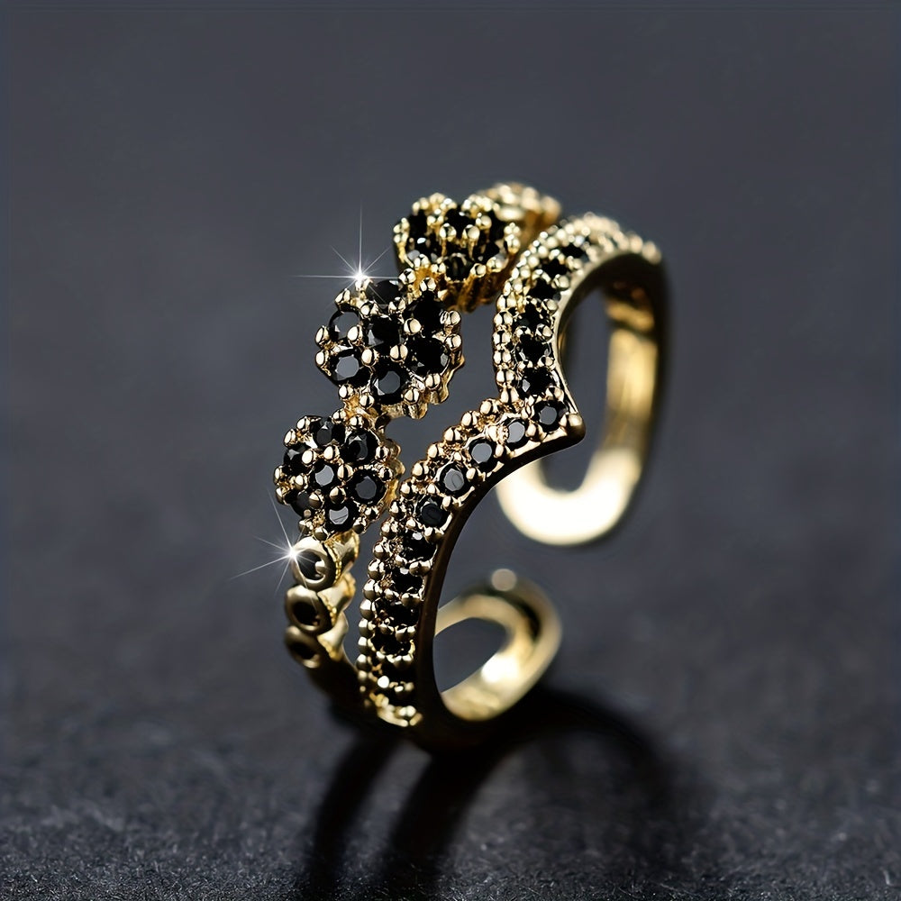 Luxurious Double Layer Ring