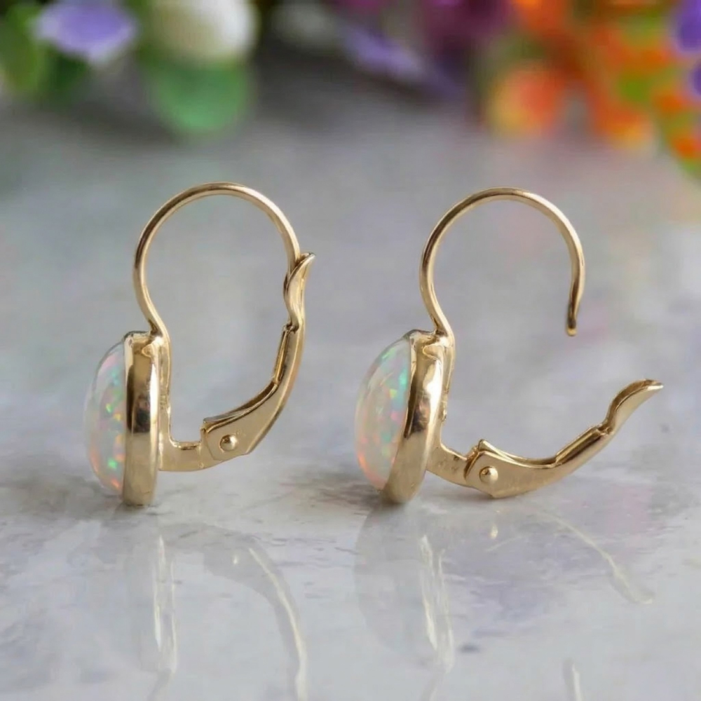 Opal Luminary Gold Earrings