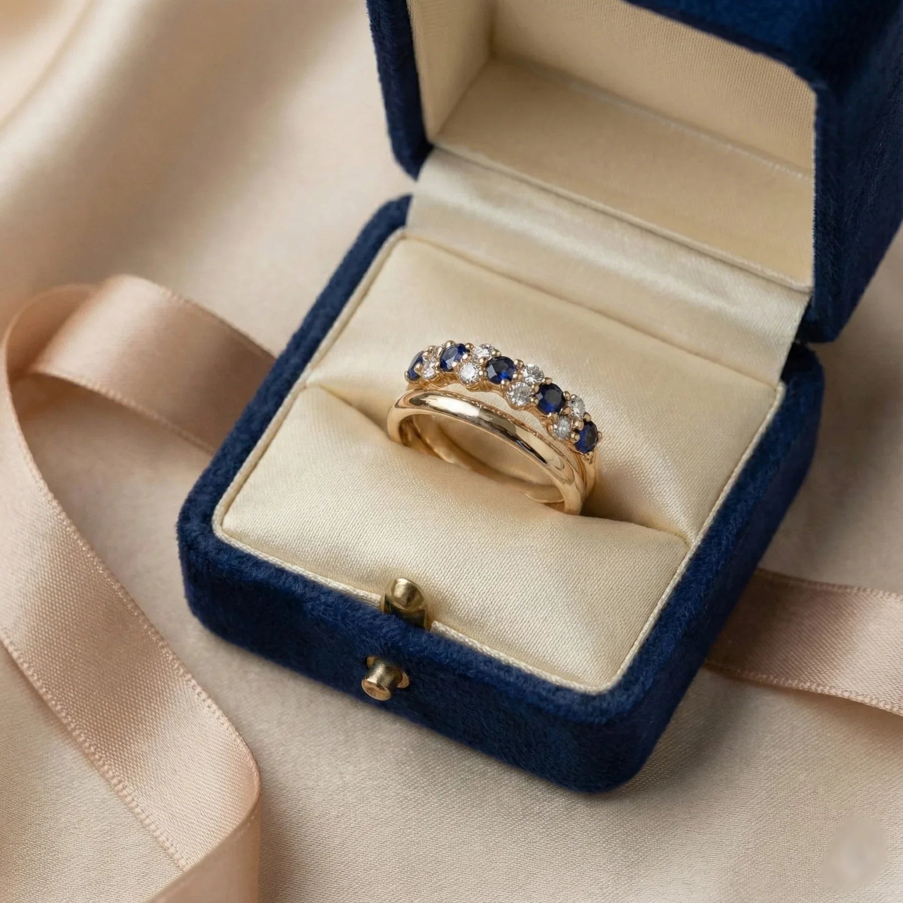 Crystal Gold Accent Ring