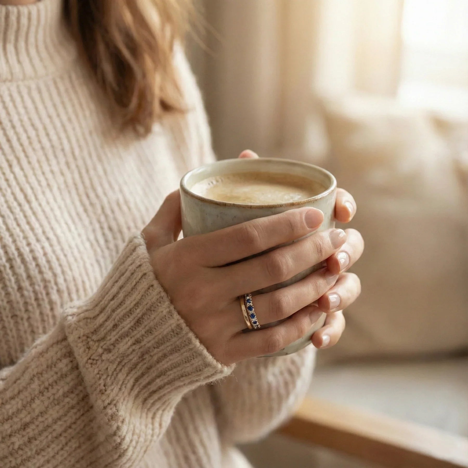 Crystal Gold Accent Ring