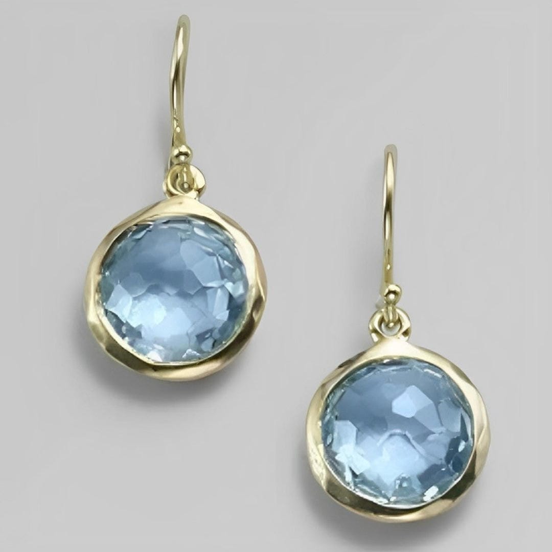 Chic Blue Crystal Earrings