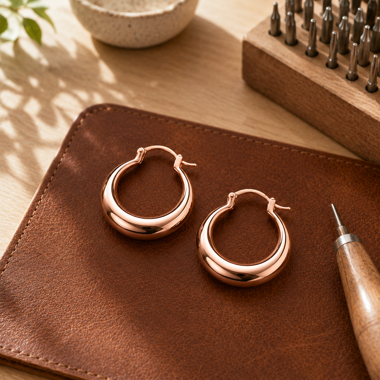 Hoop Copper Earrings