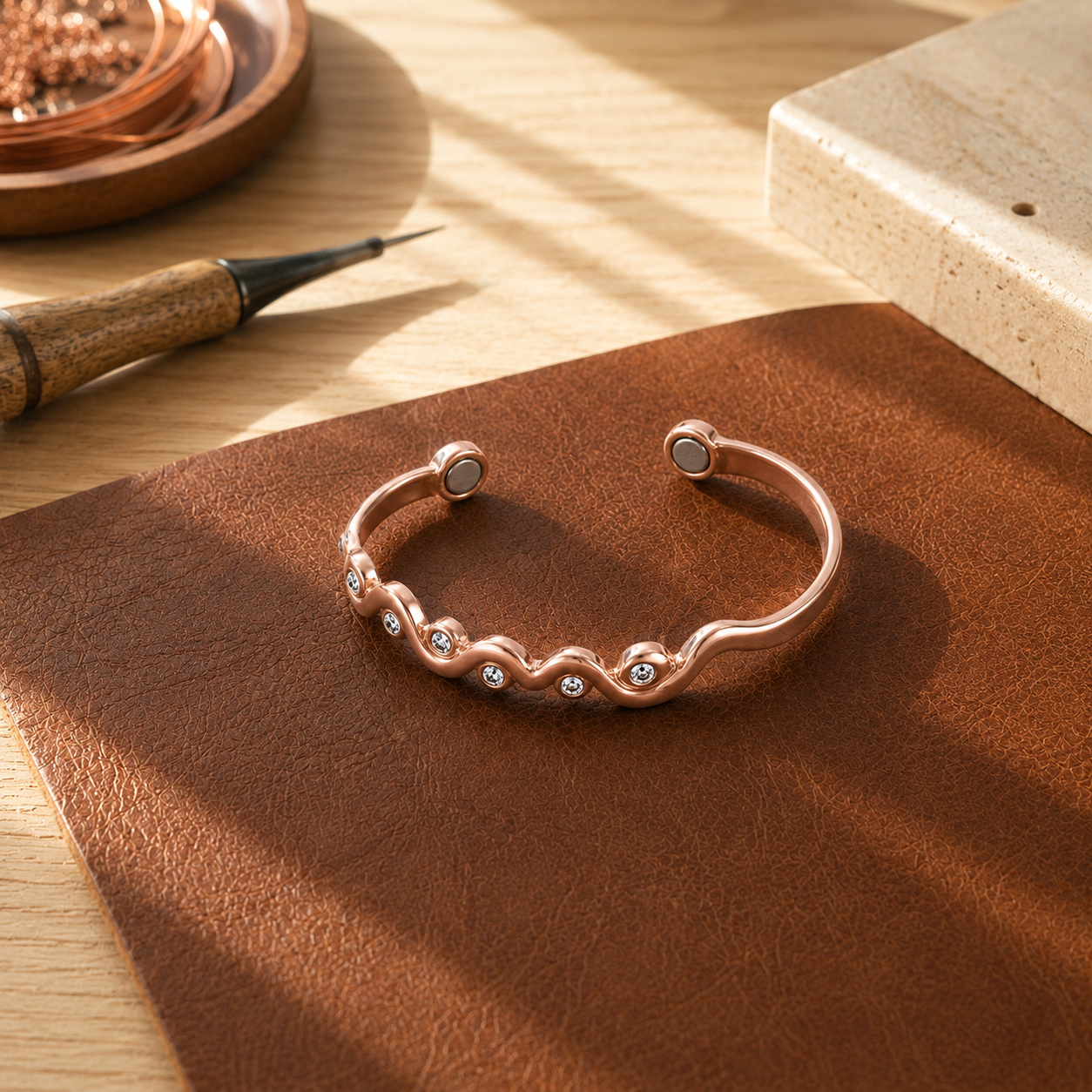 Ripple Copper Bracelet