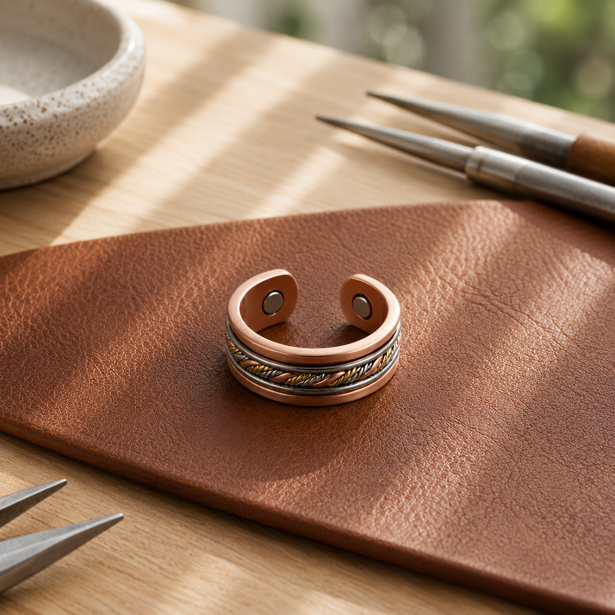 Braid Copper Ring