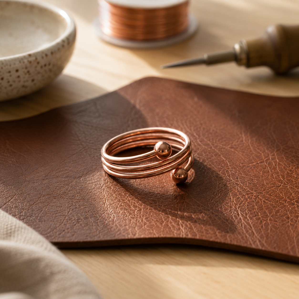 Pebble Copper Ring