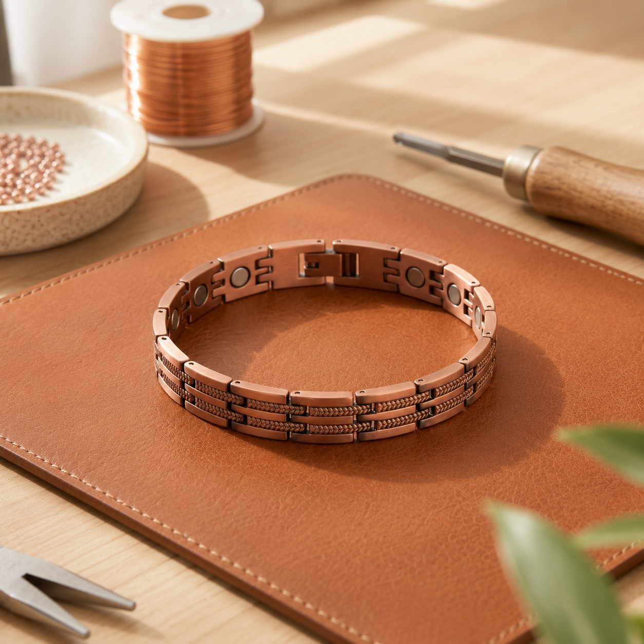 Hatch Copper Bracelet