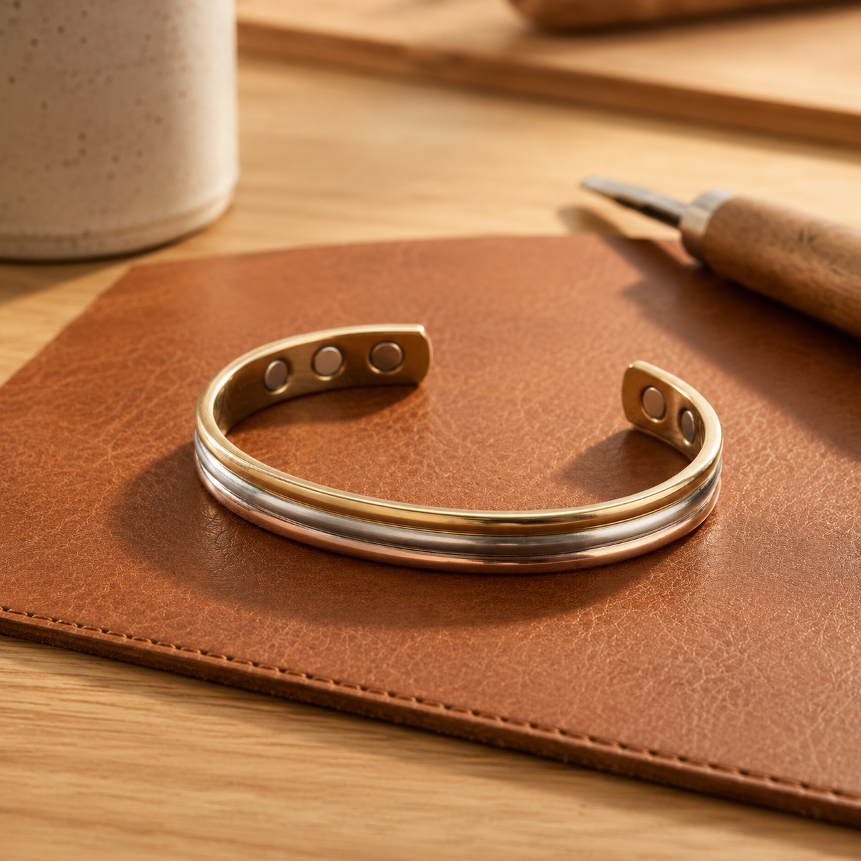 Rivet Copper Bracelet