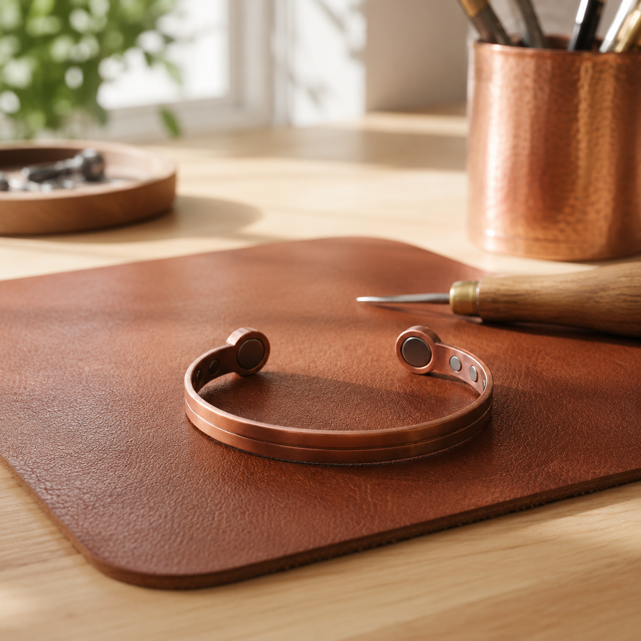 Bevel Copper Bracelet