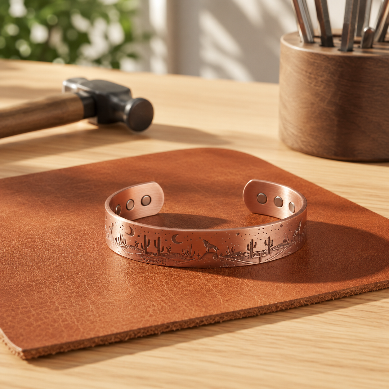 Cactus Copper Bracelet