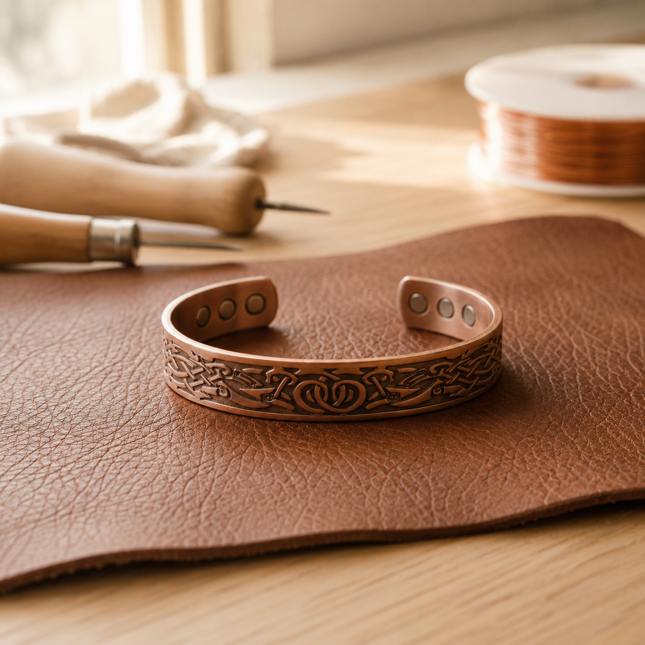 Crown Copper Bracelet
