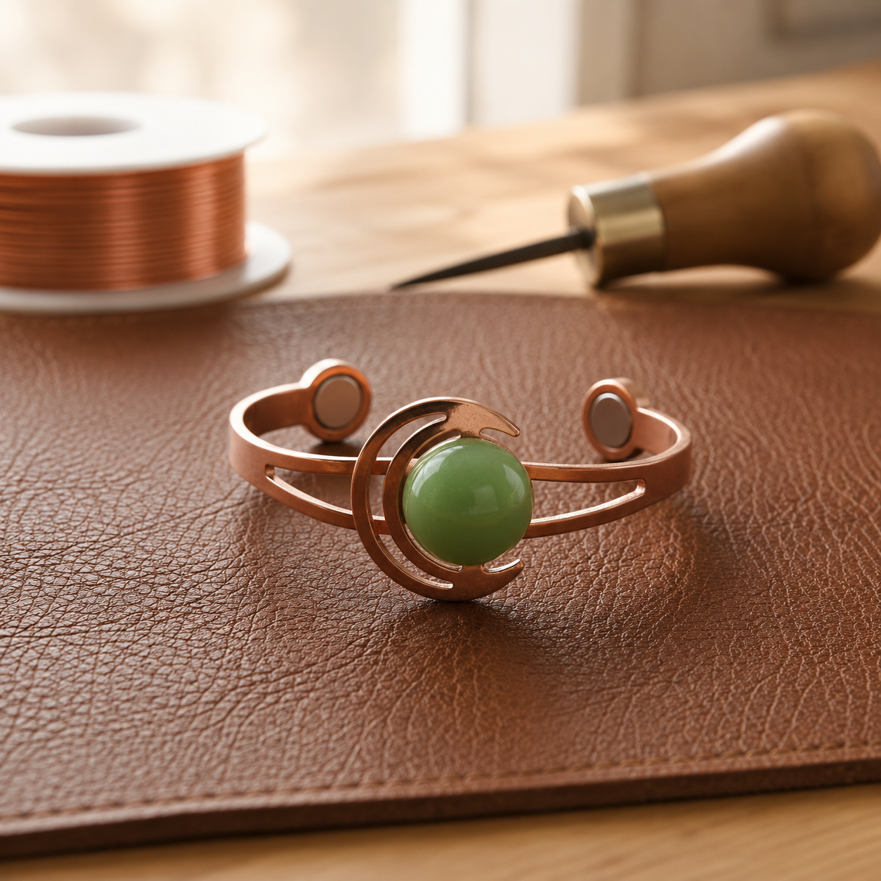 Crescent Copper Bracelet