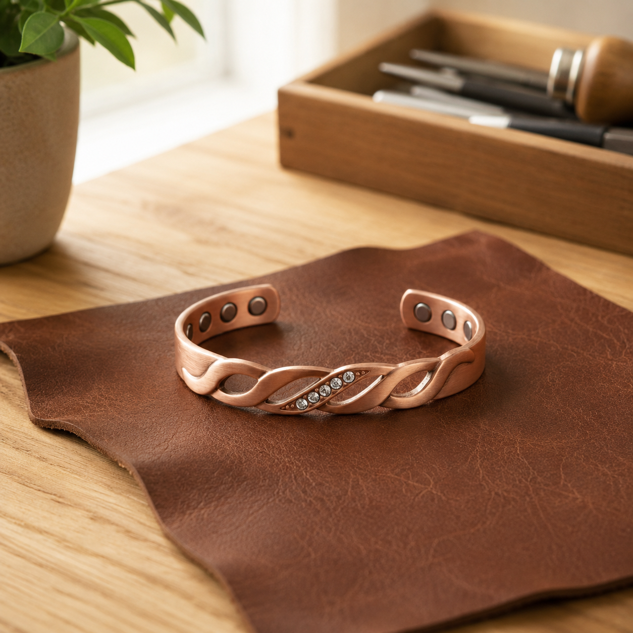 Hinge Copper Bracelet