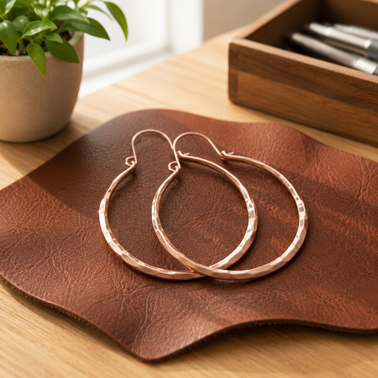 Catkin Copper Earrings