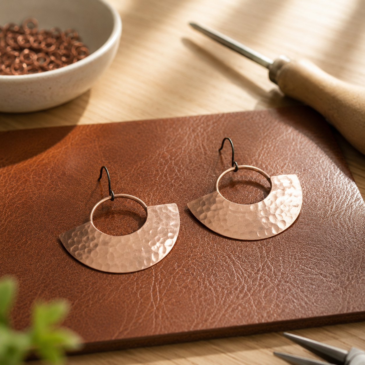 Beam Copper Earrings