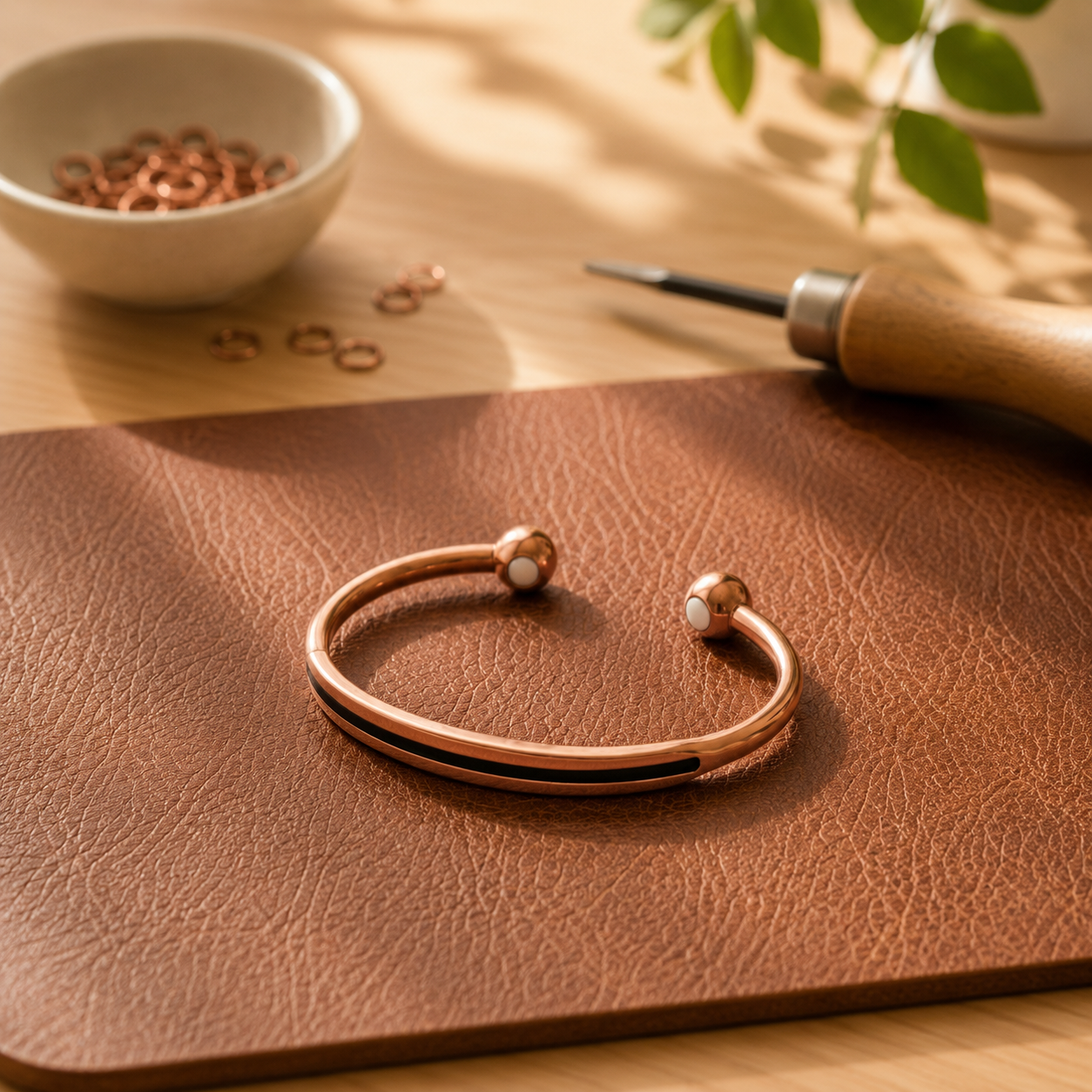 Channel Copper Bracelet
