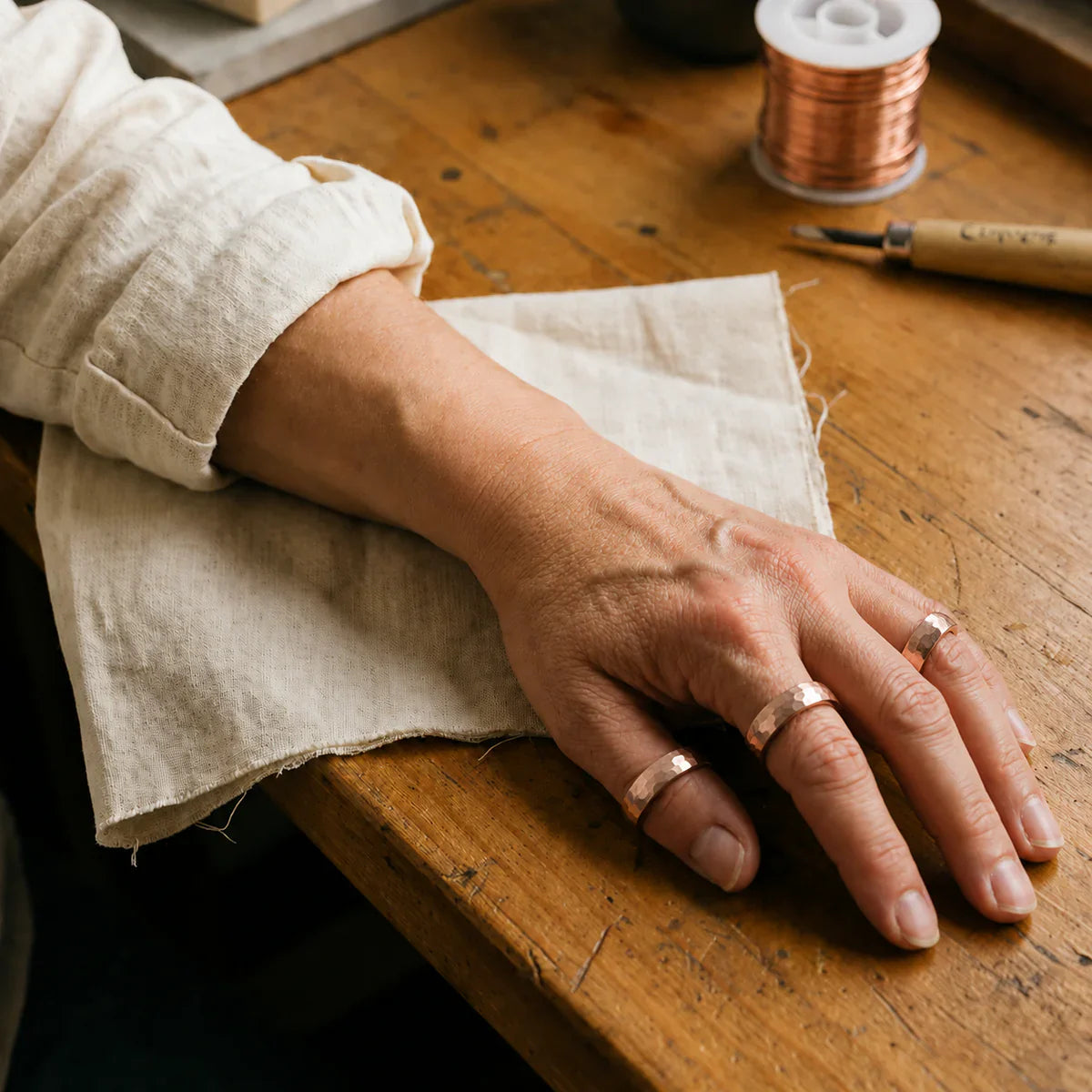 Nova Dint Copper Ring
