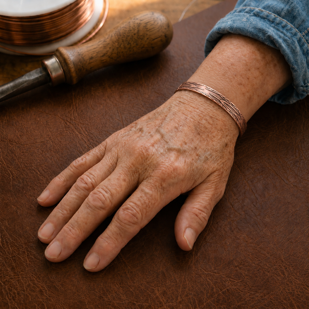 Frond Copper Bracelet