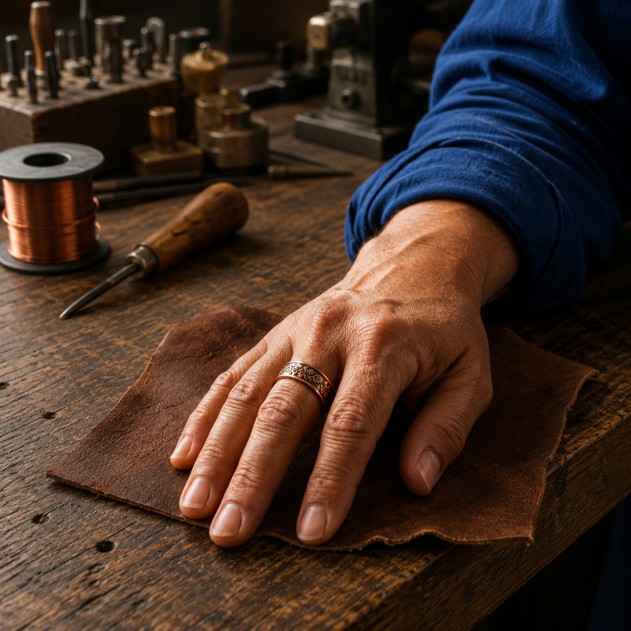 Filigree Copper Ring