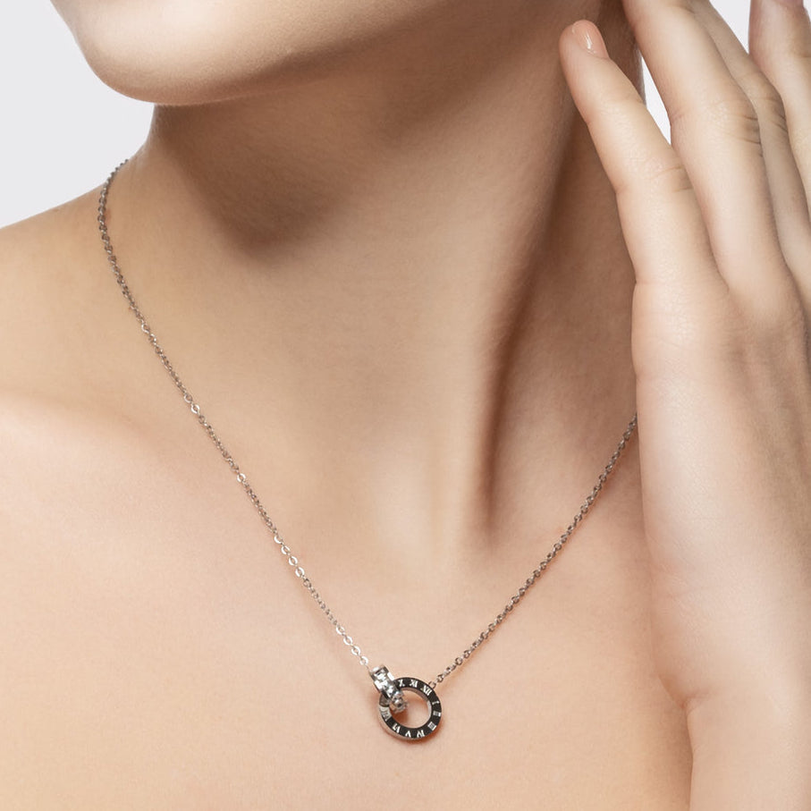 Infinity Bound Circle White Gold Set
