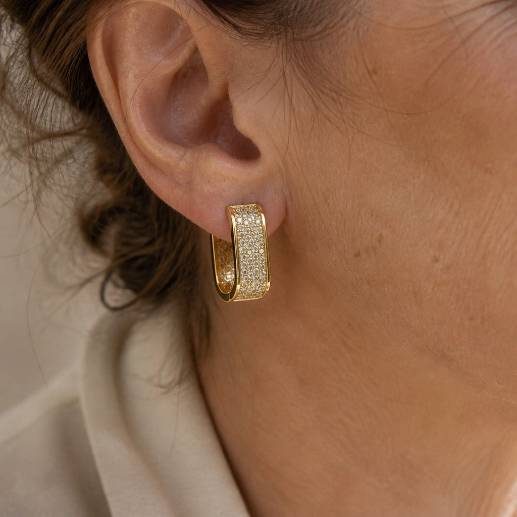 Arden Zirconia Curve Hoops
